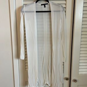 WHBM White Sheer Cardigan